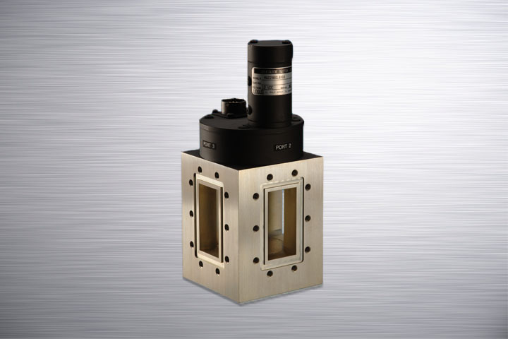 DPDT Transfer, Mini WR229 Waveguide Switch, Weatherized, Covered Manual Override, 3.3 – 4.9 GHz